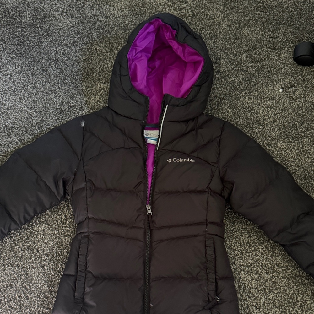 Columbia Kids' Puffer Jacket in Black and Purple